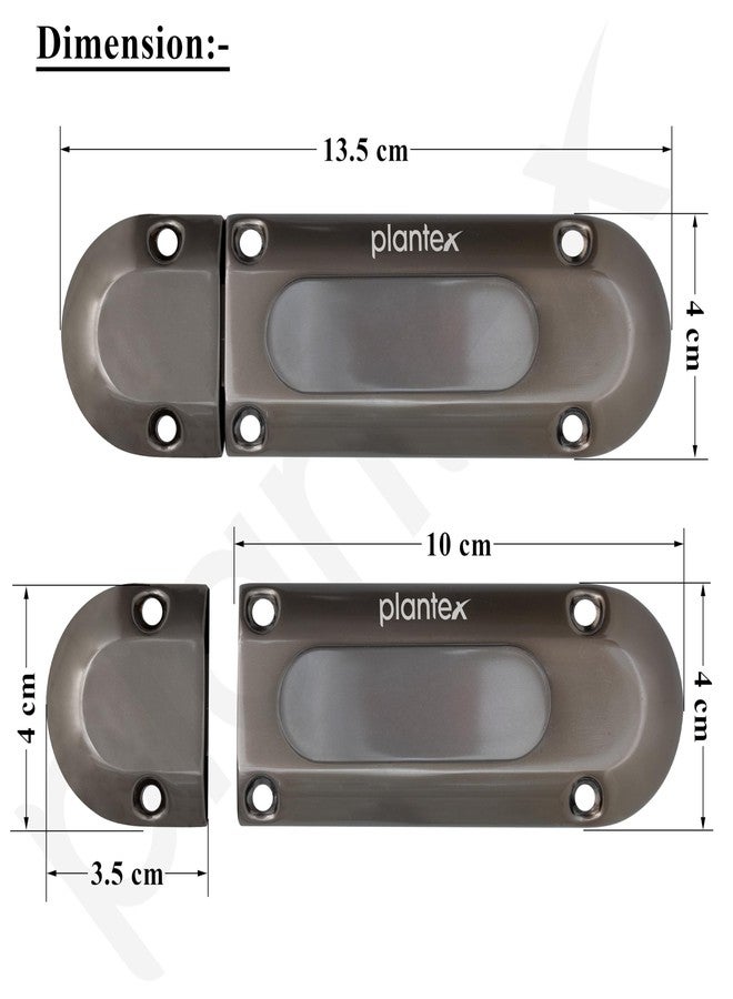 Plantex Latch Lock for Main Door/Heavy Duty Zinc Door Latch for Bathroom/Door Stopper/Baby Latch/Door Lock Latch for Home/Office/Bedroom - Pack of 1 (Satin Black) - Image 3
